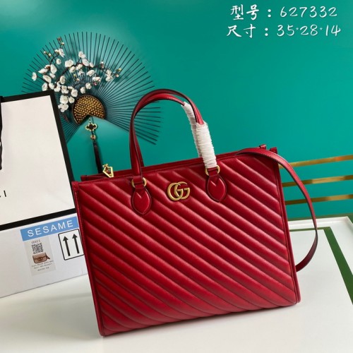 Gucci GG Marmont Top-handle Tote Bag 627332 Red Gucci GG Marmont Top-handle Tote Bag 627332 Red