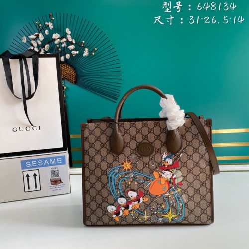Gucci GG Supreme Disney Donald Duck 2Way Tote Bag 648134 Gucci GG Supreme Disney Donald Duck 2Way Tote Bag 648134