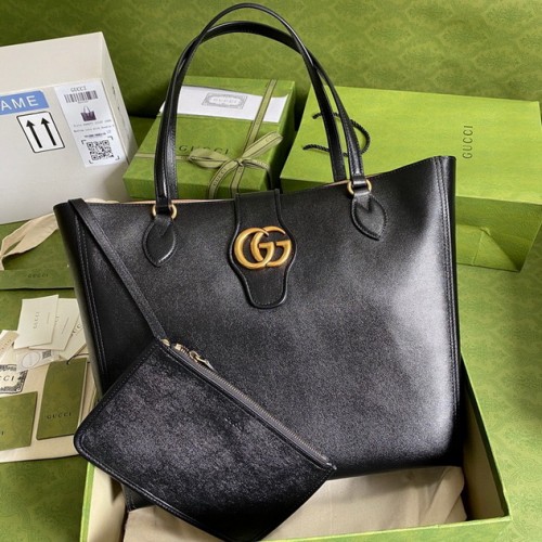 Gucci Medium ToTe With Double G Leather 649577 Black Gucci Medium ToTe With Double G Leather 649577 Black