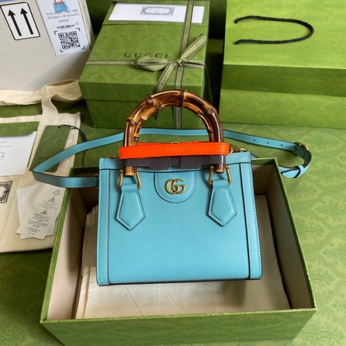 Gucci Diana Mini Tote Bag 655661 Blue Gucci Diana Mini Tote Bag 655661 Blue