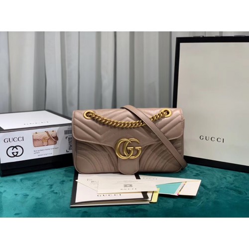 Gucci GG Marmont Flap Bag Small Nude Pink Gucci GG Marmont Flap Bag Small Nude Pink