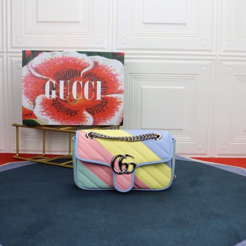 Gucci GG Marmont Flap Bag Small Macarone Gucci GG Marmont Flap Bag Small Macarone
