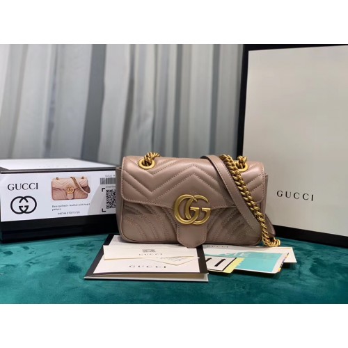 Gucci GG Marmont Flap Bag Mini 446744 Nude Pink Gucci GG Marmont Flap Bag Mini 446744 Nude Pink