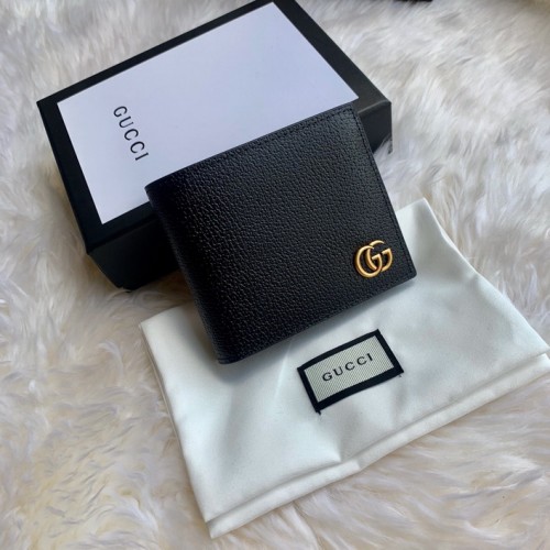 Gucci Black Leather GG Marmont Large Bi-Fold Wallet 428726 Gucci Black Leather GG Marmont Large Bi-Fold Wallet 428726