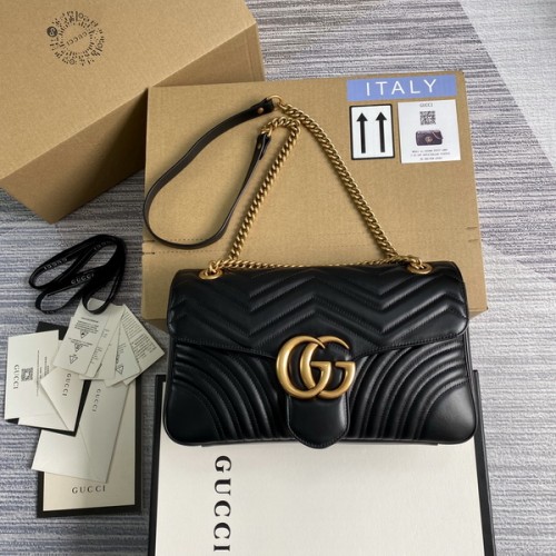 Gucci GG Marmont Flap bag Medium 443496 Black Gucci GG Marmont Flap bag Medium 443496 Black