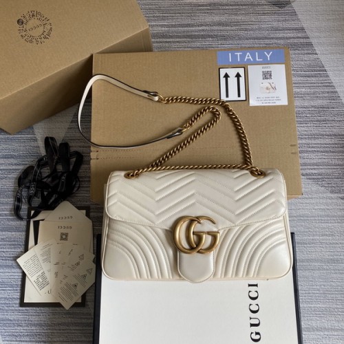 Gucci GG Marmont Flap bag Medium 443496 White Gucci GG Marmont Flap bag Medium 443496 White