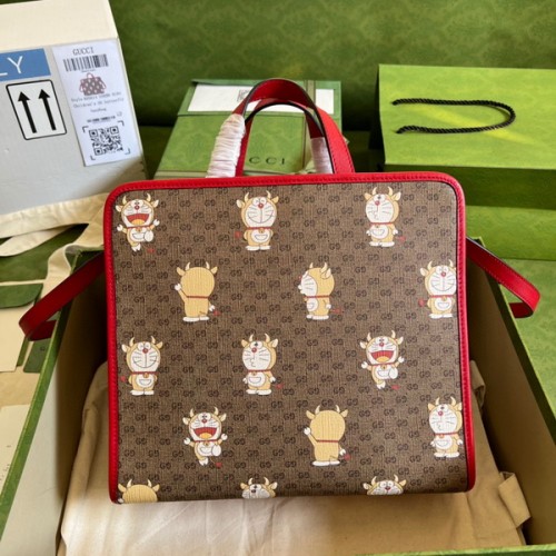 Gucci Epilogue Red Jingle Cat Tote Bag Gucci Epilogue Red Jingle Cat Tote Bag