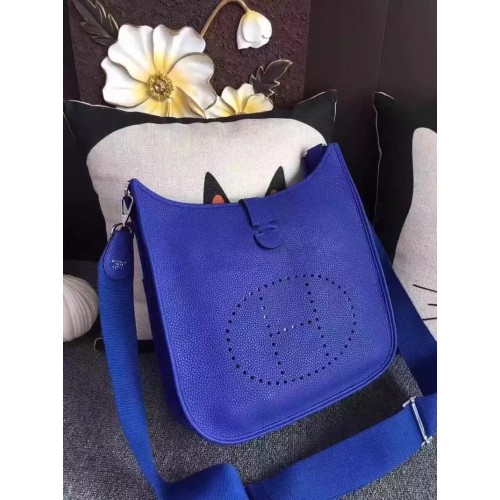 Hermes Evelyne Bag 0719 Electric Blue Hermes Evelyne Bag 0719 Electric Blue