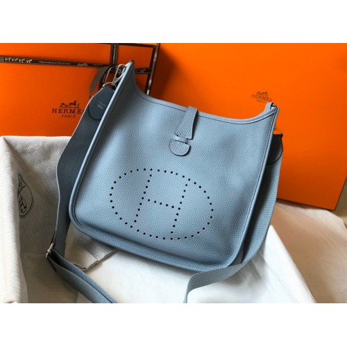 Hermes Evelyne Bag 0719 Flax Blue Hermes Evelyne Bag 0719 Flax Blue