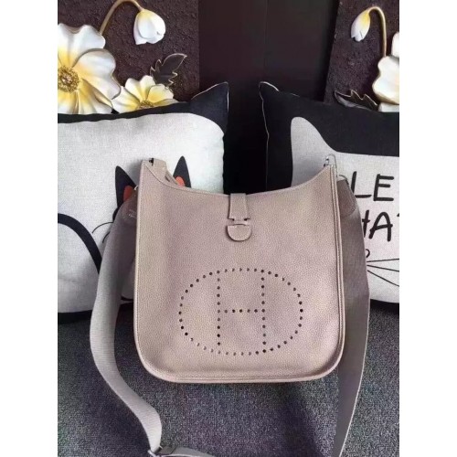 Hermes Evelyne Bag 0719 Grey Hermes Evelyne Bag 0719 Grey