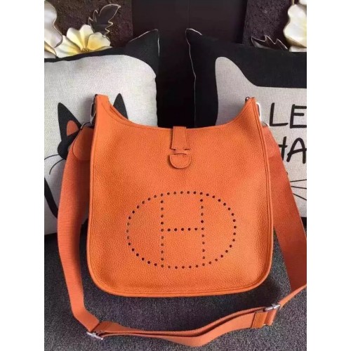 Hermes Evelyne Bag 0719 Orange Hermes Evelyne Bag 0719 Orange