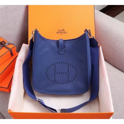 Hermes Evelyne Bag 0719 Sapphire Blue Hermes Evelyne Bag 0719 Sapphire Blue