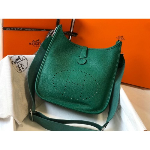 Hermes Evelyne Bag 0719 Velvet Green Hermes Evelyne Bag 0719 Velvet Green