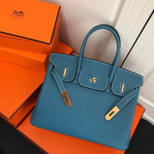 Hermes Birkin Original Togo Leather Blue Hermes Birkin Original Togo Leather Blue