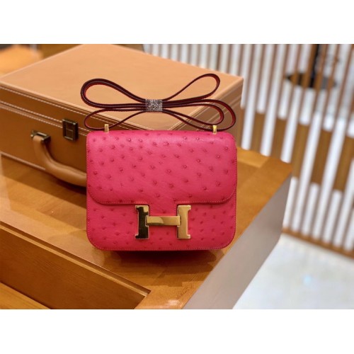 Hermes Constance 18 South Africa Ostrich Leather With Bright Pink Hermes Constance 18 South Africa Ostrich Leather With Bright Pink