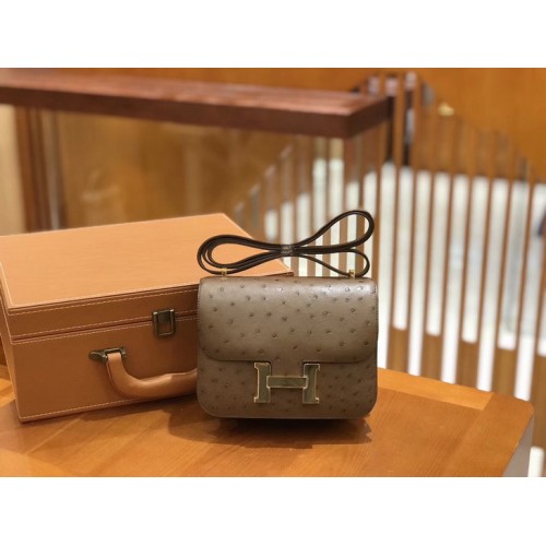 Hermes Constance 18 South Africa Ostrich Leather With Coffee Hermes Constance 18 South Africa Ostrich Leather With Coffee