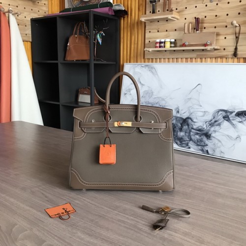 Hermes Birkin Togo and Swift Ghillies Anemone Bag Origan Hermes Birkin Togo and Swift Ghillies Anemone Bag Origan
