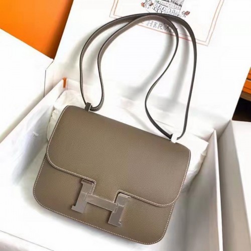 Hermes Constance Epsom 23cm(18cm)Bag Elephant Grey With Silver Hardware Hermes Constance Epsom 23cm(18cm)Bag Elephant Grey With Silver Hardware