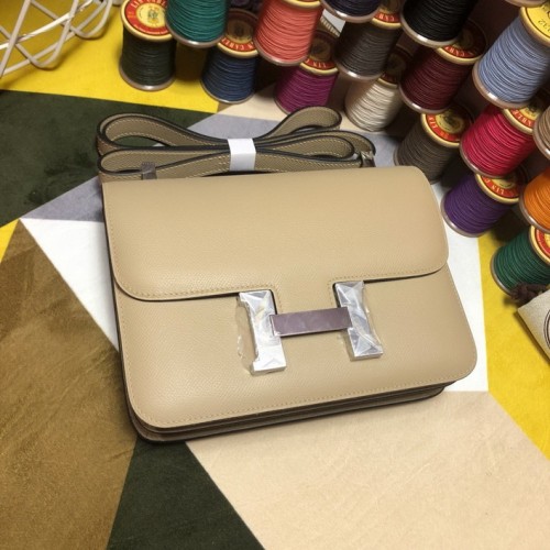 Hermes Constance 23cm(18cm) Bag Beige with Silver Hardware Hermes Constance 23cm(18cm) Bag Beige with Silver Hardware