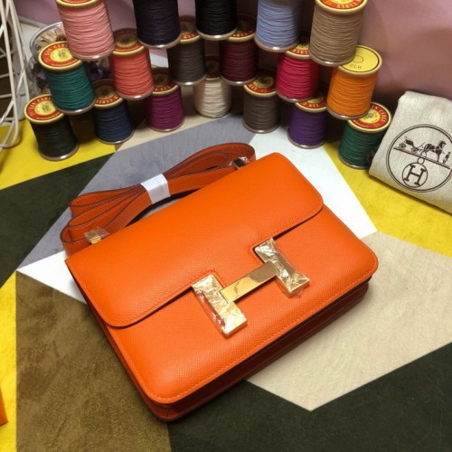 Hermes Constance 23cm(18cm) Bag Orange with Gold Hardware Hermes Constance 23cm(18cm) Bag Orange with Gold Hardware