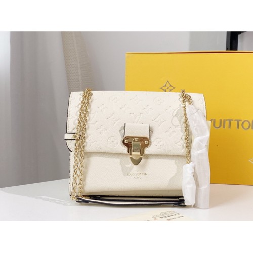 Louis Vuitton Vavin PM Monogram Emperinte Leather White Louis Vuitton Vavin PM Monogram Emperinte Leather White