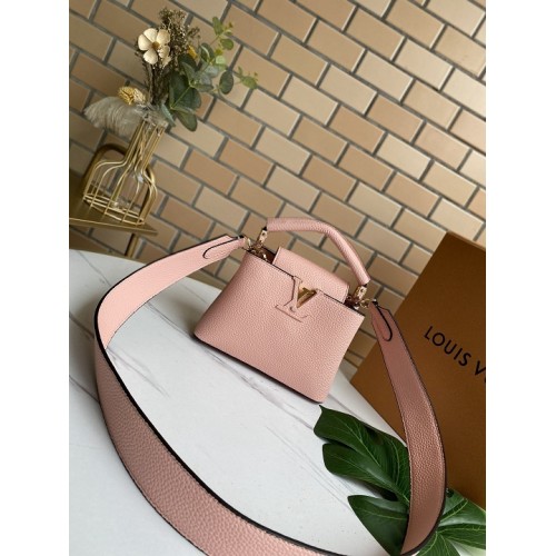 Louis Vuitton Capucines Mini Bag M55985 Pink Louis Vuitton Capucines Mini Bag M55985 Pink