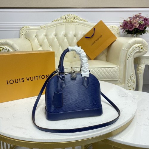 Louis Vuitton Alma BB Bag 32cm GM Epi Canvas In Blue Louis Vuitton Alma BB Bag 32cm GM Epi Canvas In Blue