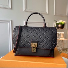 Louis Vuitton Marignan Messenger Bag in Empreinte Leather M44545 BlueRed Louis Vuitton Marignan Messenger Bag in Empreinte Leather M44545 BlueRed