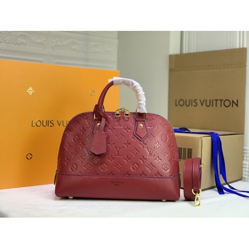 Louis Vuitton Neo Alma PM Monogram Empreinte Leather in Red Louis Vuitton Neo Alma PM Monogram Empreinte Leather in Red