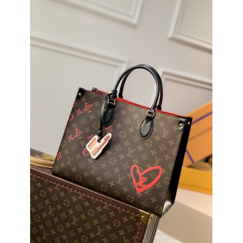 Louis Vuitton Monogram OnTheGo MM Tote M45039 Urs Fisher love Louis Vuitton Monogram OnTheGo MM Tote M45039 Urs Fisher love