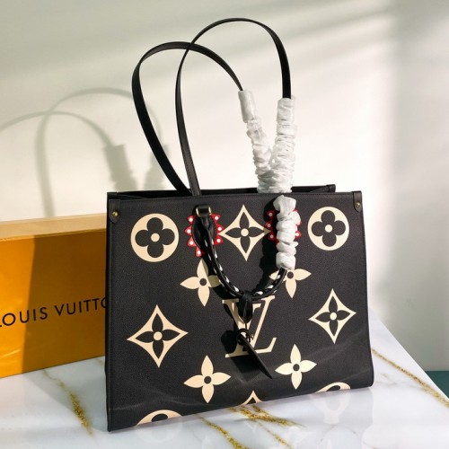 Louis Vuitton Monogram OnTheGo Tote GM Leather Black M45373 Louis Vuitton Monogram OnTheGo Tote GM Leather Black M45373
