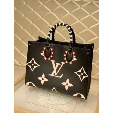 Louis Vuitton Monogram OnTheGo Tote Leather Black M45374 Louis Vuitton Monogram OnTheGo Tote Leather Black M45374