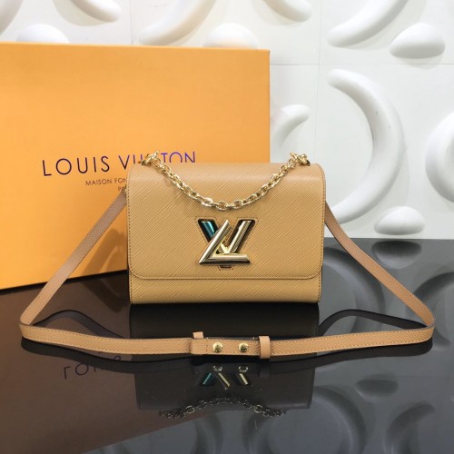 Louis Vuitton Twist MM Epi Leather in Beige M51884 Louis Vuitton Twist MM Epi Leather in Beige M51884