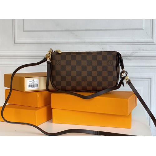 Louis Vuitton Pochette Damier Canvas Handbag M51980 Louis Vuitton Pochette Damier Canvas Handbag M51980