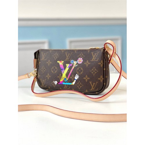 Louis Vuitton Monogram Pochette Accessoires Takashi Murakami M51980 Louis Vuitton Monogram Pochette Accessoires Takashi Murakami M51980