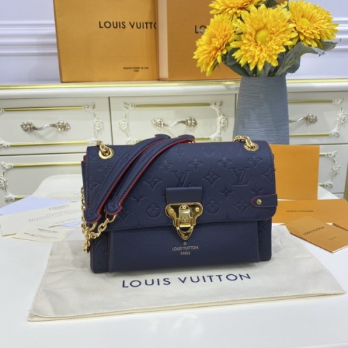 Louis Vuitton Vavin PM Monogram Emperinte Leather Blue M52271 Louis Vuitton Vavin PM Monogram Emperinte Leather Blue M52271
