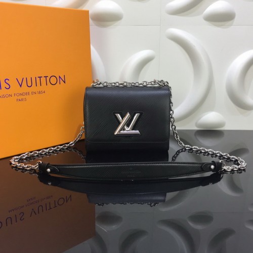 Louis Vuitton Twist PM Epi Leather M55224 Black/Sliver Louis Vuitton Twist PM Epi Leather M55224 Black/Sliver