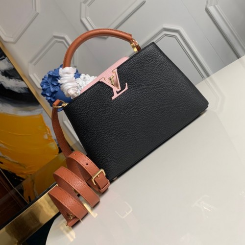Louis Vuitton Capucines Black Leather Shoulder Bag M55781 Louis Vuitton Capucines Black Leather Shoulder Bag M55781