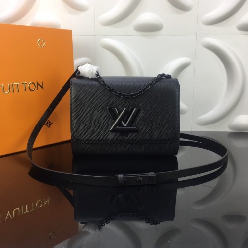 Louis Vuitton Twist MM Epi Leather in Black M55858 Louis Vuitton Twist MM Epi Leather in Black M55858
