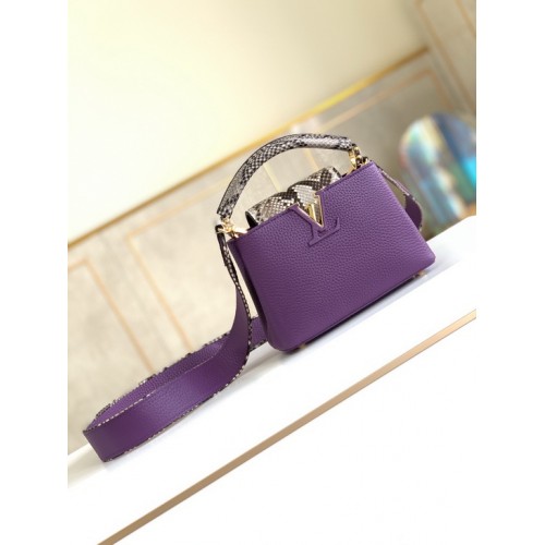 Louis Vuitton Capucines Mini Handbags M55985 Violet Louis Vuitton Capucines Mini Handbags M55985 Violet