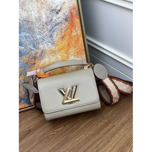 Louis Vuitton Twist Mini Epi Leather In Grey M57049 Louis Vuitton Twist Mini Epi Leather In Grey M57049