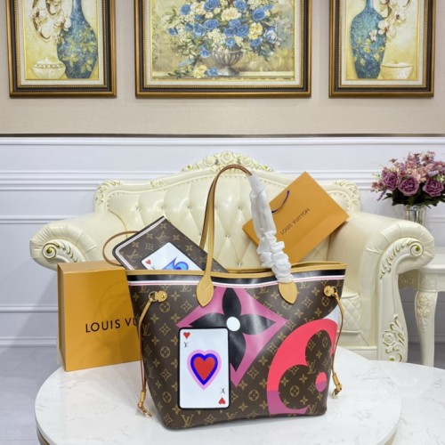 Louis Vuitton Game On Neverfull MM Autres Toiles Monogram in Brown M57452 Louis Vuitton Game On Neverfull MM Autres Toiles Monogram in Brown M57452
