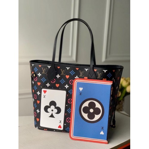 Louis Vuitton Game On Neverfull MM Autres Toiles Monogram In Black M57483 Louis Vuitton Game On Neverfull MM Autres Toiles Monogram In Black M57483