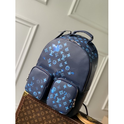 Louis Vuitton Backpack Multipocket Other Leathers In Blue M57841 Louis Vuitton Backpack Multipocket Other Leathers In Blue M57841