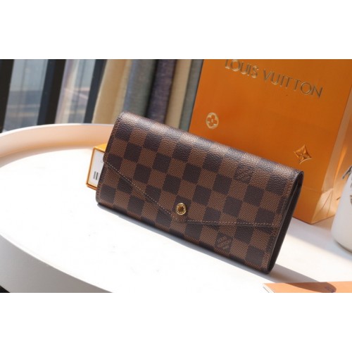 Louis Vuitton Sarah Wallet in Damier Canvas M60531 Coffee Louis Vuitton Sarah Wallet in Damier Canvas M60531 Coffee
