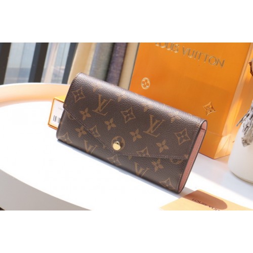 Louis Vuitton Sarah Wallet in Monogram M60531 Pink Louis Vuitton Sarah Wallet in Monogram M60531 Pink