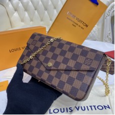 Louis Vuitton Pochette Felicie Damier Canvas Shoulder Pouch M62032 Louis Vuitton Pochette Felicie Damier Canvas Shoulder Pouch M62032