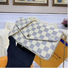 Louis Vuitton Pochette Felicie Damier Azur Shoulder Pouch M63106 Louis Vuitton Pochette Felicie Damier Azur Shoulder Pouch M63106