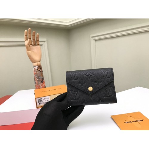 Louis Vuitton Victorine Wallet Monogram Empreinte Leather in Black Louis Vuitton Victorine Wallet Monogram Empreinte Leather in Black