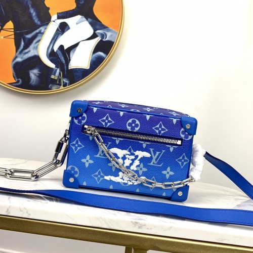 Louis Vuitton Mini Soft Trunk Shoulder Bag M68906 Blue Louis Vuitton Mini Soft Trunk Shoulder Bag M68906 Blue